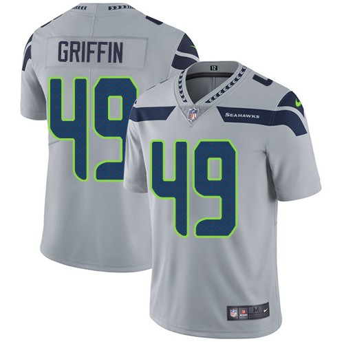 Nike Seahawks #49 Shaquem Griffin Grey Alternate Men's Stitched NFL Vapor Untouchable Limited Jersey - Click Image to Close